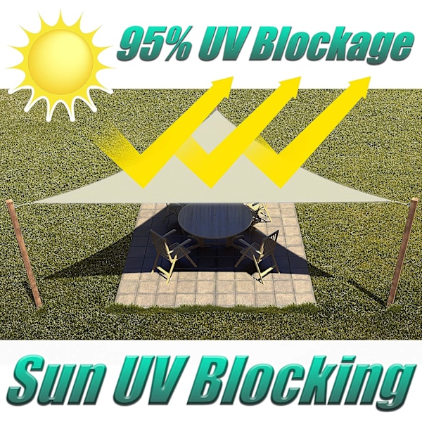 Grå triangulär solsegelduk UV-beständig tungt kommersiellt - utomhus terrass parkeringsplats-