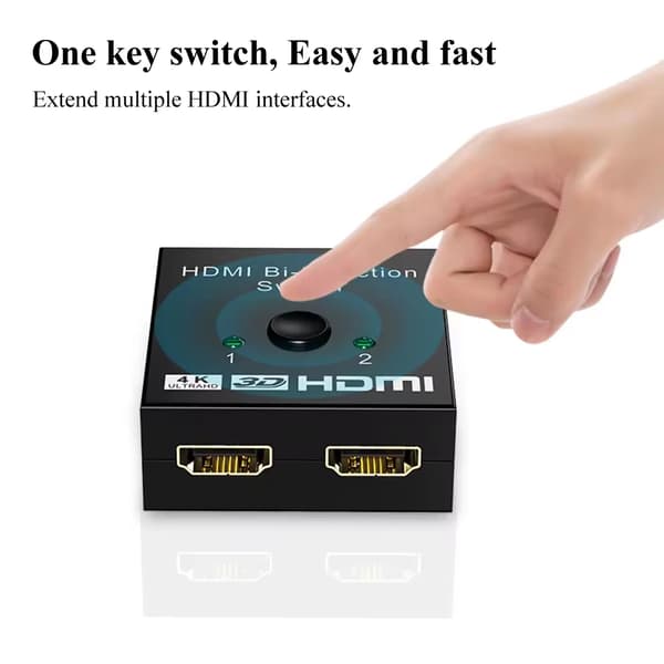 HDMI-switch 4k @ 60hz Tovejs Splitter HDMI-switcher 2 i 1