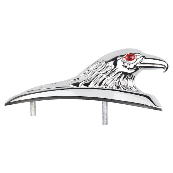 Krom Eaglehoved Ornament Statue til Motorcykel 4x4 Fender Forrammer og Bilhjelmmonteringer