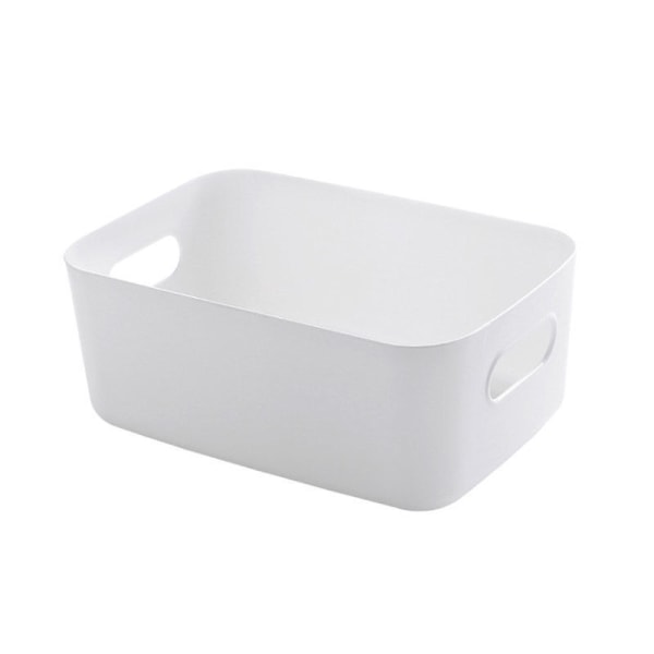 Small Items Storage Box Desktop Plastic Box Cosmetic Storage Basket Kitchen Storage Basket Snack Storage Box Large White 5pcs