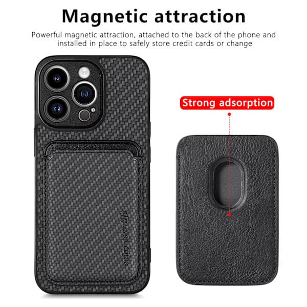 iPhone 16 Plus mobildeksel med magnetisk kortholder iPhone 16 Plus iPhone 16 Plus iPhone 16 Plus