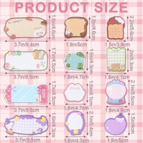 4 pcs Handbill Notes Combination Sticker Cartoon Sticker FBAJQQ0020-SET[XJ]
