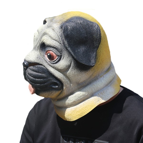 Hund Hovedmasker Latex Fuld Hoved Dyremasker Nyhed Hovedbeklædning Halloween Party Masker Til Kvinder Mænd