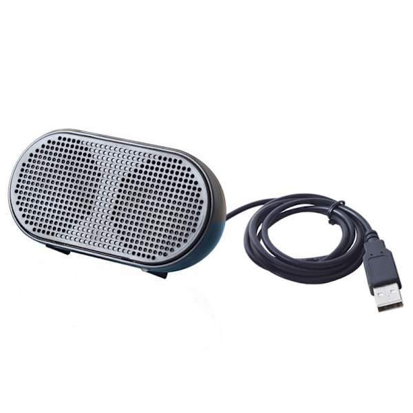 USB Min høyttaler Datamaskin Høyttaler Strømdrevet Stereo Multimedia Høyttaler for Bærbar PC (Svart)