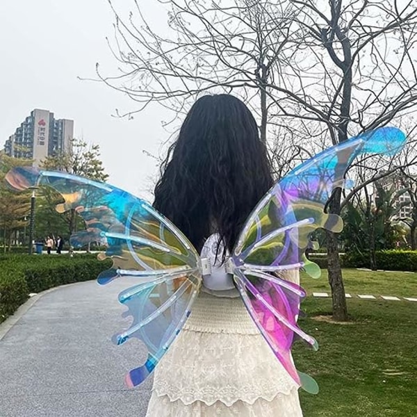 Englevinger, sommerfuglevinger Vinger Fairy Wings Kostumetilbehør til kvinder Fairy Accessories til kvinder Kid Girl DIY Asse
