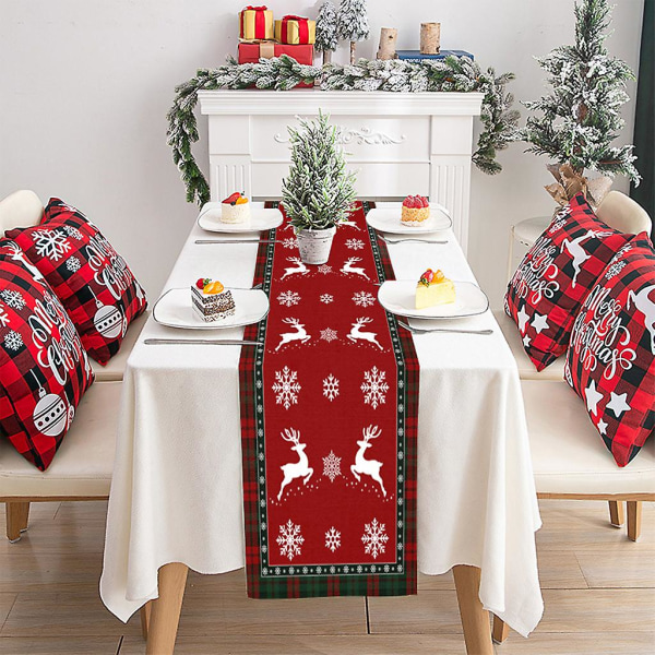 Christmas Tablecloth Santa Gnome Cotton Linen Home Party Decoration Supplies ToolsLXM10279