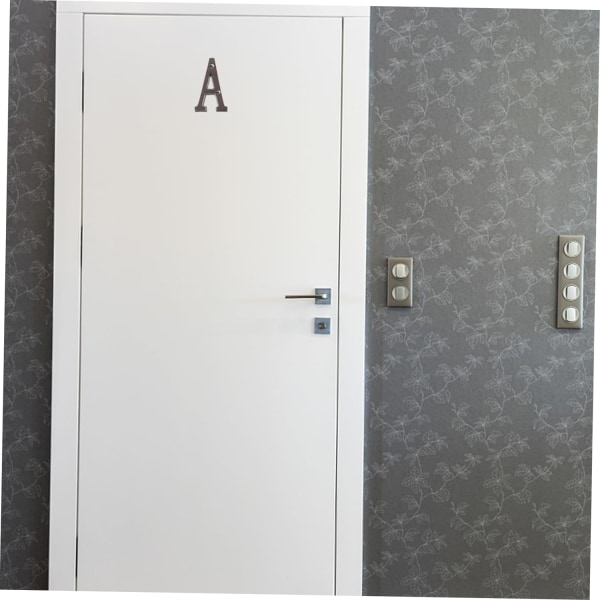 Støbejern Husbogstav, Solid Hjemmeadressebogstav, Elegant Sort Brun Finish, Matchende Perfekte Husnumre, Bogstav A