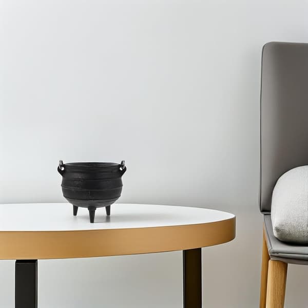 Cast Iron Incense Holder, Soot Container with Handle, Heat-Resistant Tripod Container