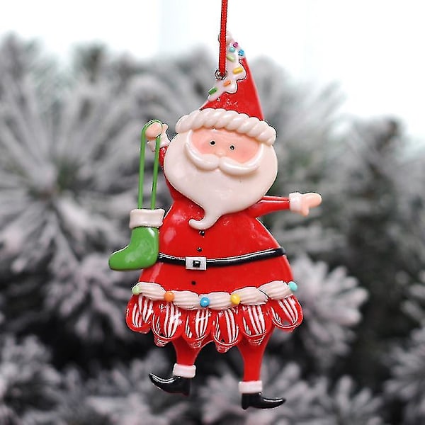 Julgranspynt Juldekorationer Tomtepynt Träd (röd 3-pack)
