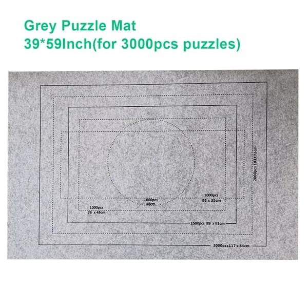 Pussel Storage Solution, Jigsaw Puzzle Mat for Puzzles Up to 3000 Pieces, Non-Slip Felt Mat with Adjustable Straps, Sorting Trays, and Eco-Friendly