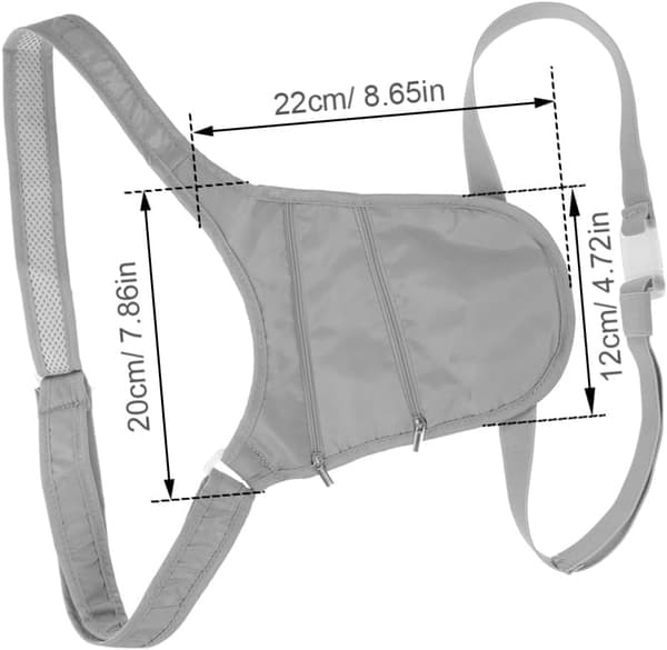 Stöldskydd Rese Crossbody Väska, Lättvikts Polyester Midjeväska