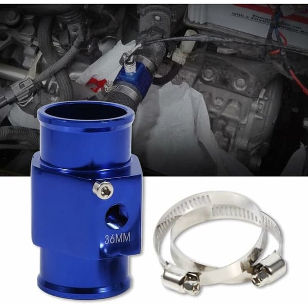 36mm Radiatorsensor Universell Aluminiumlegering Radiatorslang Vattentemperatursensor Adapter Blå