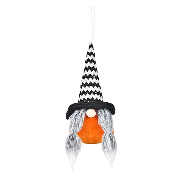 Halloween-nisse Hængende Ornament LED Lys Op Svensk Tomte Håndlavet Skandinavisk Nisse Træ Pejs Dekoration C
