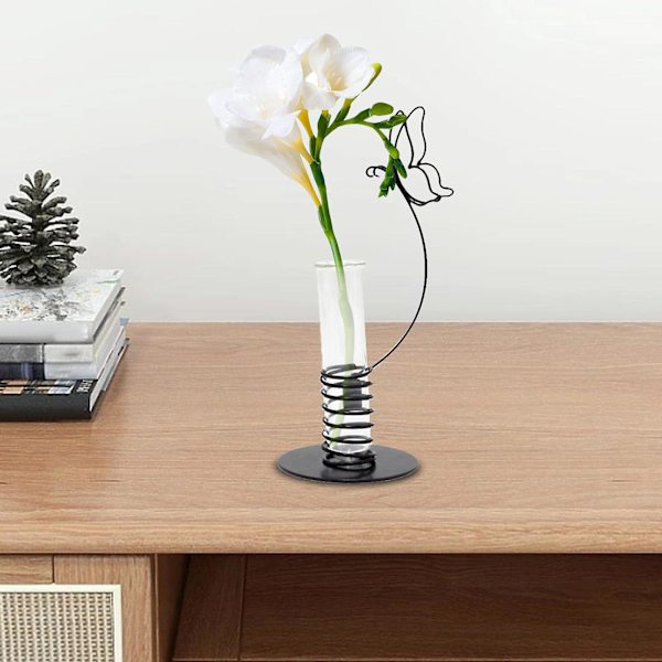 Interessant Jern Blomster Vase, Interessant Veranda Blomsterarrangement, Hjem Desktop Veranda Udendørs Have