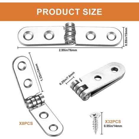 Hinges 180 Degree Foldable, Drop-Down Hinges, Freestanding Door Hinges for Sewing Machine, Folding Table, Kitchen Furniture
