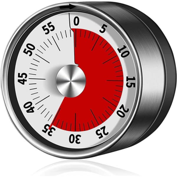 1 stk kjøkkentimer magnetisk - visuell timer for barn, 60 minutter visuell