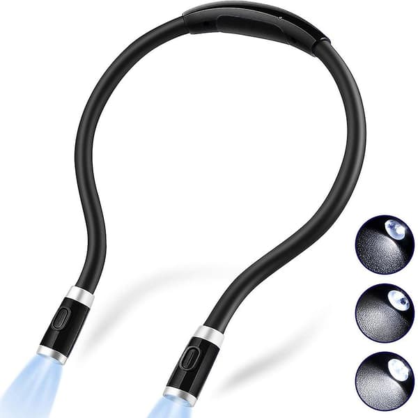 Rechargeable LED Book Light, Hands-Free Neck Light for Bed Reading