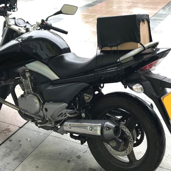 Motorcycle Cargo Net, Waterproof Elastic Polyester Net with 6 Hooks, for Most Motorcycles, Helmets and Luggage, 42 x 60 cm