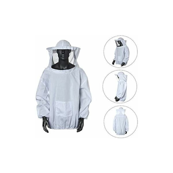 Smock Suit -suojavarustus ammattimaisella mehiläishoitajan hatulla mehiläishoitajille