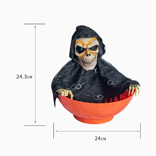 Halloween-karkkipurkki, Halloween-animaatioluurankokarkkipurkki liikkeellä aktivoituvalla, huutavalla kallokarkkipidikkeellä Halloween