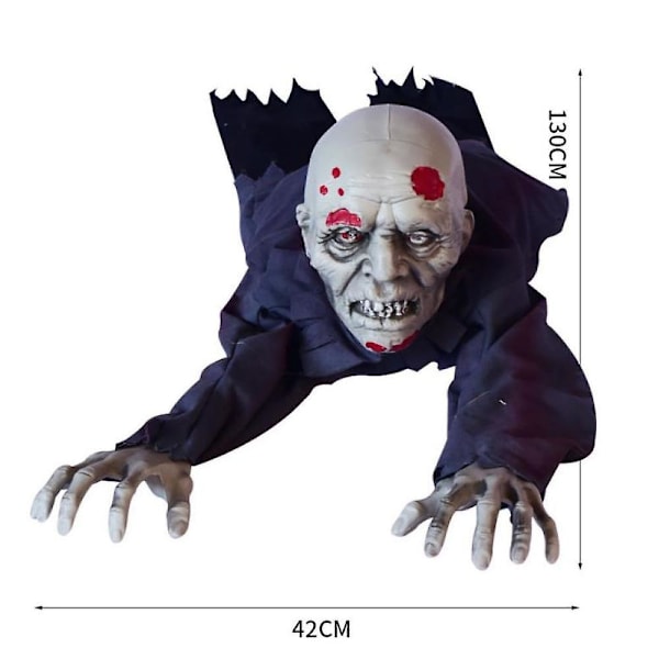 Krypande Zombies Halloween Animerade Rekvisita - Skrämmande Utomhusdekoration Med Ljud- Och Ljuseffekter