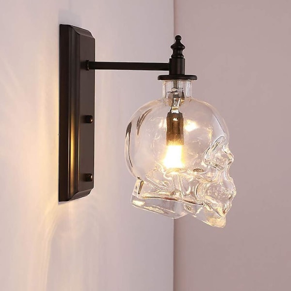 Kreativ Vintage Industriell Glasskalle Vegglampe Retro Innendørs Vegglampe
