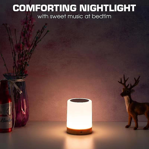 Nordisk Stil Bordlampa Modern Vardagsrum Sovrum Färgrik Kontaktsensor Nattlampa USB Laddningsbar