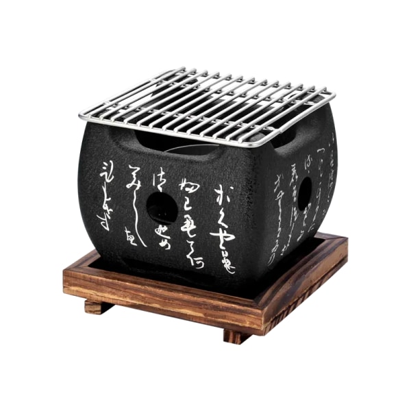 Japanilainen BBQ-grilli Yakinikulle, alumiiniseoksesta puuhiilellä grilliuunin tarvikkeet, mesh ja pohja (12*12 cm)