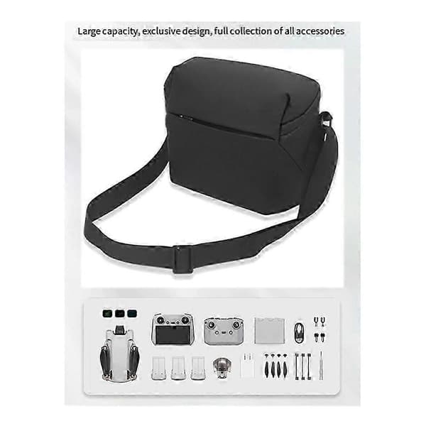For DJI Mini 3 Pro/Mini 3 Drone Storage Shoulder Bag - Compatible with Mini 2, - Universal Protective Accessory Case Black szrh21