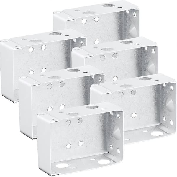 6 Pieces Blind Brackets Low Profile Box Mounting Bracket White Color Window Blinds Headrail Bracket [DB] white white