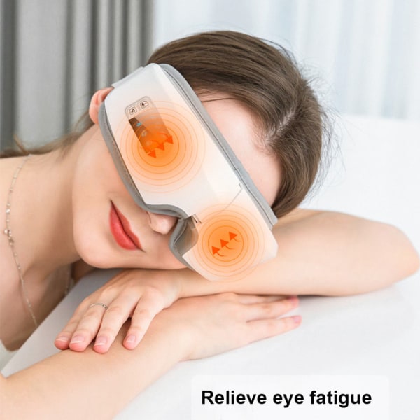 Ögonmassageapparat med värme för migrän, smart ögonvårdsanordning för bihålor, avlastning av ansträngning av ögonen Mörk cirklar ögonpåse Torra ögon