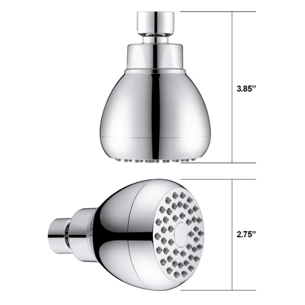 Høytrykksdusjhode, 3-tommers dusjhode (sølv) 9-nivå galvaniseringsprosess