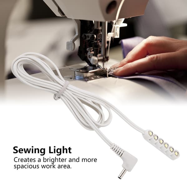 0,3W 6-LED Sewing Machine Work Light Adjustable Magnetic Base Lamp CN Plug 220V