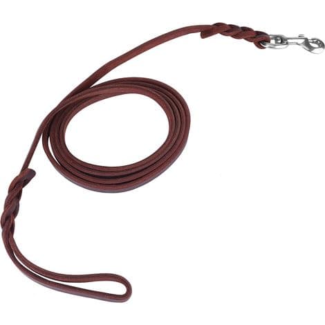 Genuine Leather Dog Leash - Secure for Walking, Running, and Training (2.1m)