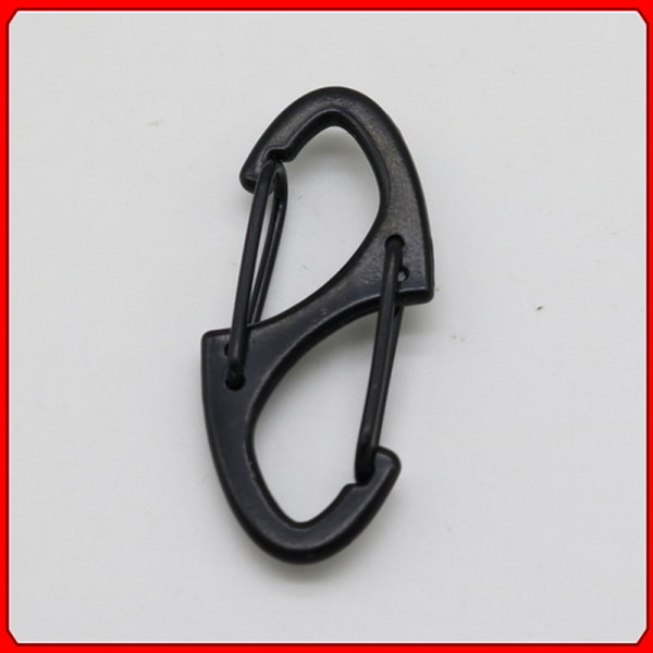 10 STK Små metal 1,6 tommer (41 mm) karabinhageclips Dobbelt fjeder Wire Gate snapkroge nøglering spændeværktøj