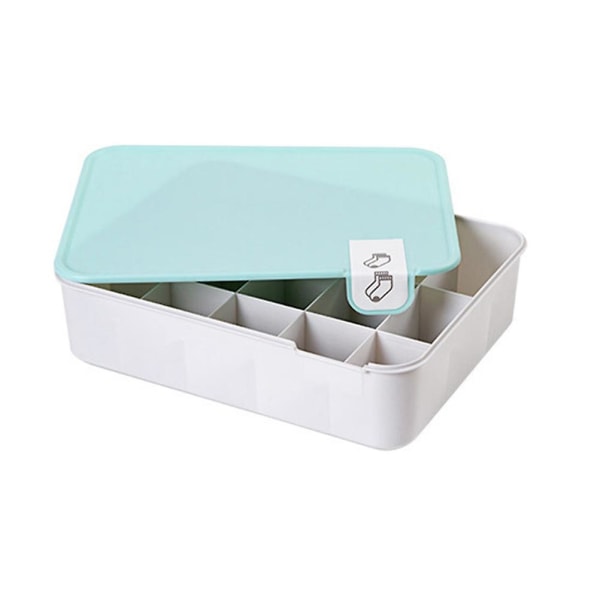 Home Clothes Storage Box With Marker Square Underwear Container Organizer For Socks Bra Underpants (