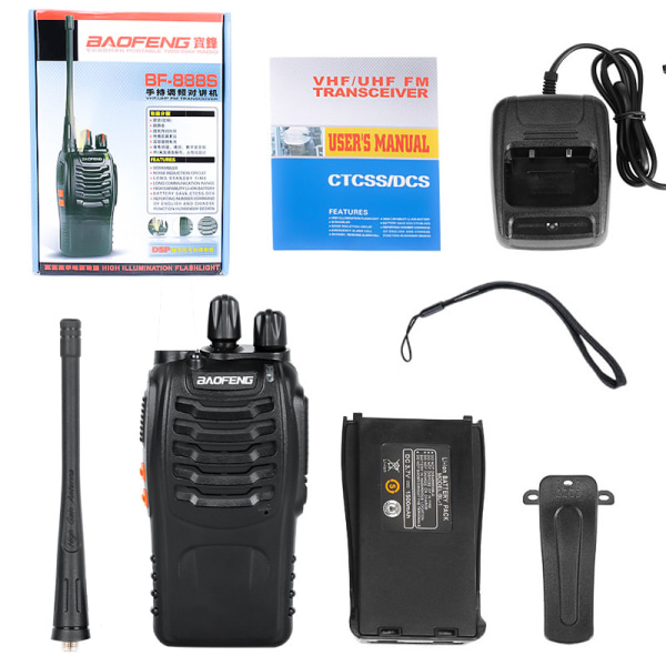Pitkän kantaman radiopuhelimet, Ladattavat Walkie Talkie -radiot kuuden paikan monikaistaisella laturilla, Kestävä, Liiketoiminta, Tehdas, Maasto (4 kpl)