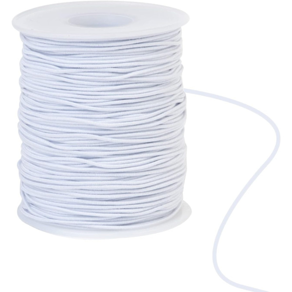 100m Elastiskt Snöre 1mm Elastiskt Snöre Hantverkssnöre Elastiskt Tråd för Armband och Hantverk