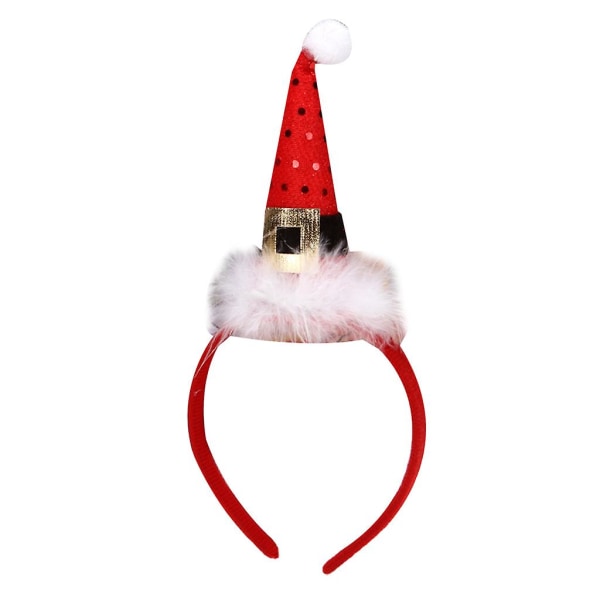 Feather Santa Hat Headband Sequin Christmas Hat Headband Christmas Hat Headband