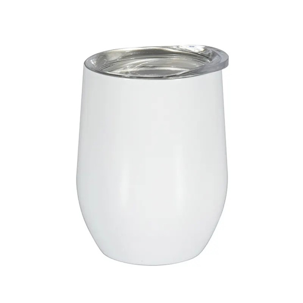 Dubbelväggig Isolerad Termosmuggset i Rostfritt Stål, 2-pack, Inkluderar Sip-lock, Spillskyddande Skjutlock, Sugrör, Rengöringsborste (Vit)
