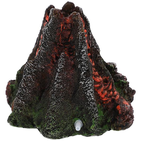 Statue Dekor Harpiks Håndværk Dekor Akvarium Vulkan Dekorationer Vulkan Bobler Fisk Tank Akvarium Vulca