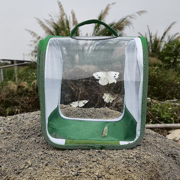 Transparent Insektbur, Slitesterk Sommerfuglnett Terrarium Habitatnett For Utendørs Bærbar Folding Oppdrett Insektbur