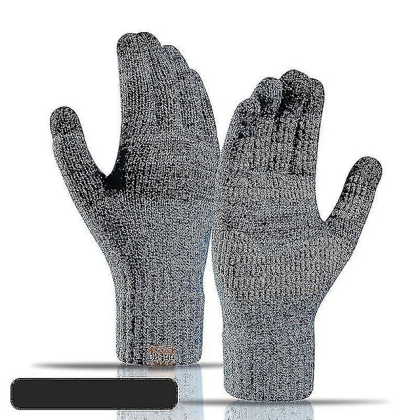 Vinterhandskar för kvinnor och män, stickade i kashmir, varma och tjocka för höst och vinter