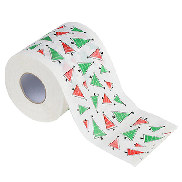 Julgrans-Toalettpapper - Rolig Jultomte-Toalettpappersrulle för Badrum, Fest, Julgran