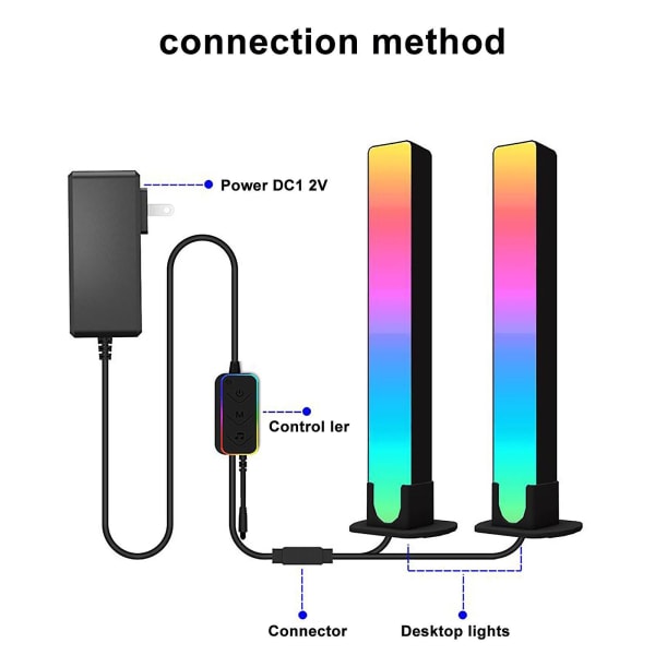 Datamaskin Desktop Bakgrunn Atmosfære Lys Rgb lys Med spilllyd Pickup Light Bluetooth Musi