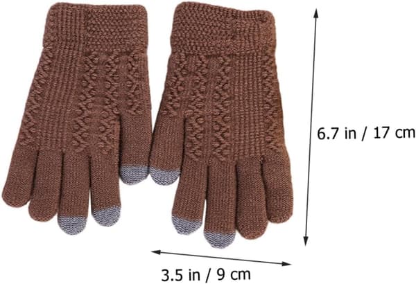 3 par vinterhandsker til mænd, touchscreen, varme handsker, bløde akrylhandsker til koldt vejr, cykling, touchscreen-fingre