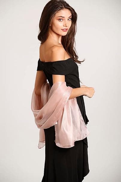 Elegant Stola Sjal til Bryllupper Brudepiger Gallafester (kameo)-FM-