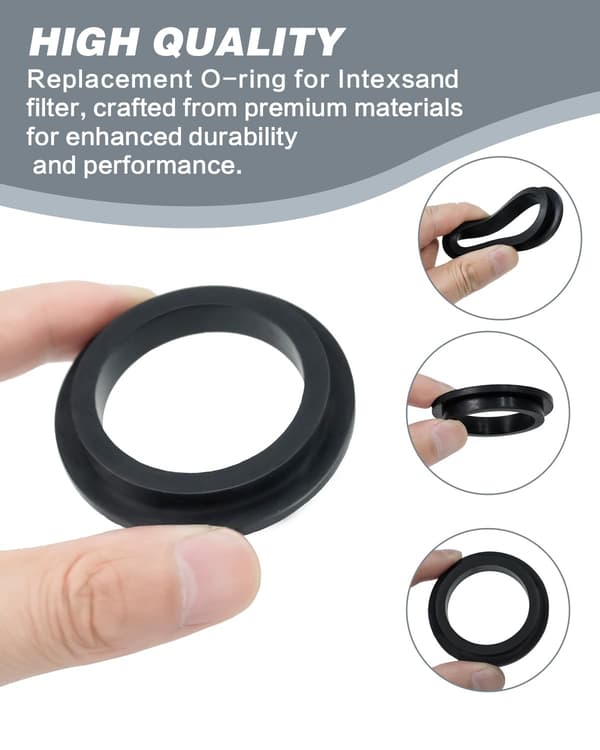Set med 6 gummi-O-ringar för Intex poolpumpar, Intex pooltillbehör, Intex spa-tätningar, poolpump O-ringar