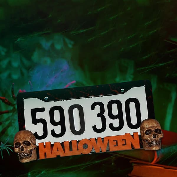 Dødninghode Bilskilt Dekor Halloween Dekorasjon Utsøkt Håndlaget Bilskiltrammedekorasjon