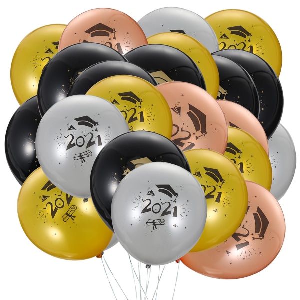 40 st Graduation Party Latexballonger Set Fest Dekorationer Blandade Färger 12X6CM Assorted Color 12X6CM
